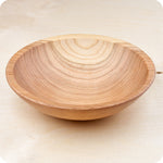 Classic Round Rim Cherry Wood Bowl, 7" diameter