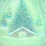 Christmas Forest Postcard by Ruth Elsasser - 4 1/8" x 5 13/16"