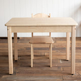 Maple Simple Desk with Farmhouse Chair