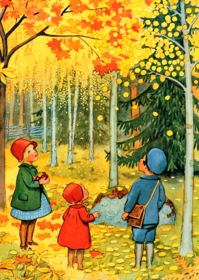 Elsa Beskow October Postcard