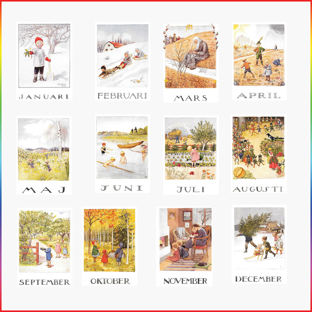 Set of 12 Months in Swedish
