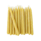 Twelve 5" Hand-Dipped Pure Beeswax Taper Candles, (1/2" x 5") - Birthday Ring Candles