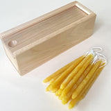 Birthday Cake Candles in a Solid Maple Box with Sliding Lid