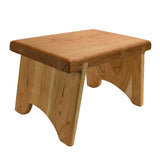 Step Stool Bench, 9" High, Cherry (solid top)