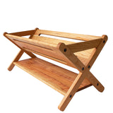 Solid Cherry Wood Trough-Style Bookcase/Storage