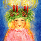 Lightcrown / Advent / Santa Lucia Postcard - 4-5/8" x 6-13/16"