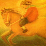 Riding a Horse Postcard by Ruth Elsasser - 4 1/8" x 5 13/16"
