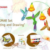 Stockmar Painting & Drawing Set - Opaque Watercolor Paints and Hexagonal Pencils