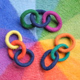 Felted Interlocking Ring Set - 3 Loops