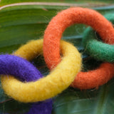 Felted Ring Chain - 6 Loops