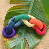 Felted Ring Chain - 7 Loops