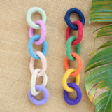 Felted Ring Chain - 6 Loops
