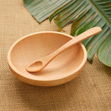 Thin Rim Wood Baby Bowl & Spoon, Maple