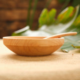 Thin Rim Wood Baby Bowl & Spoon, Maple