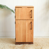 Wooden Play Refrigerator - Premium Dark Cherry Wood