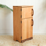 Wooden Play Refrigerator - Premium Dark Cherry Wood