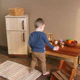 Premium Fridge Wooden Play Refrigerator, Maple