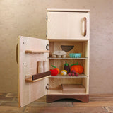 Premium Fridge Wooden Play Refrigerator, Maple