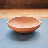 Handmade Wooden Bowl with Sculpted Thin Rim - 5-6" Diameter - Cherry Hardwood