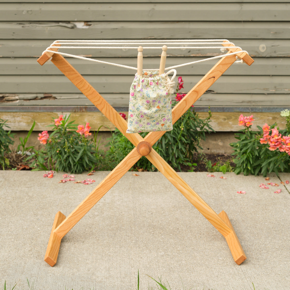 Camden Rose Childs Cherry Wood Drying Stand