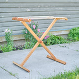 Cherry Drying Stand - Clothes Drying Rack and 12 Wooden Clothespins with Yellow Floral Bag - 23" H x 22.5" L x 16" W