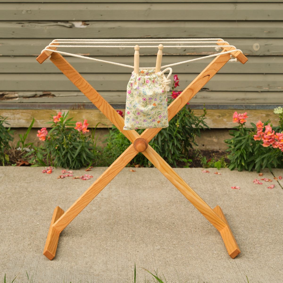 Cherry Drying Stand - Clothes Drying Rack  - 23" H x 22.5" L x 16" W