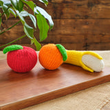 Knitted Apple, Banana & Orange