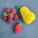 Knitted Strawberry, Grapes & Pear