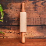 Child's Maple Rolling Pin with Cherry Handles - 10" Length