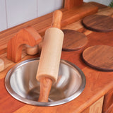 Child's Maple Rolling Pin with Cherry Handles - 10" Length