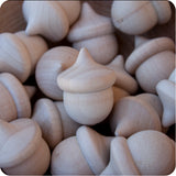 Wooden Acorns, Set of 15