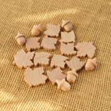 Wooden Acorns & Maple Leaves