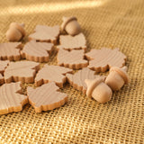 Wooden Acorns & Maple Leaves