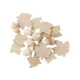 Mini Wooden Maple Leaves & Wooden Acorns