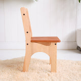 Child Size Wooden Farmhouse Chair with Beeswax Finish - 12 1/2" L x 14" W x 27" H