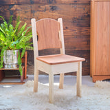 Everyday Child's Simple Chair - Cherry Wood with Maple Accents - Tung Oil Finish - 14" L x 13-3/4" W x 28" H