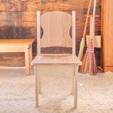 Everyday Child's Simple Chair - Cherry Wood with Maple Accents - Water Based Finish - 14" L X 13-3/4" W X 28" H