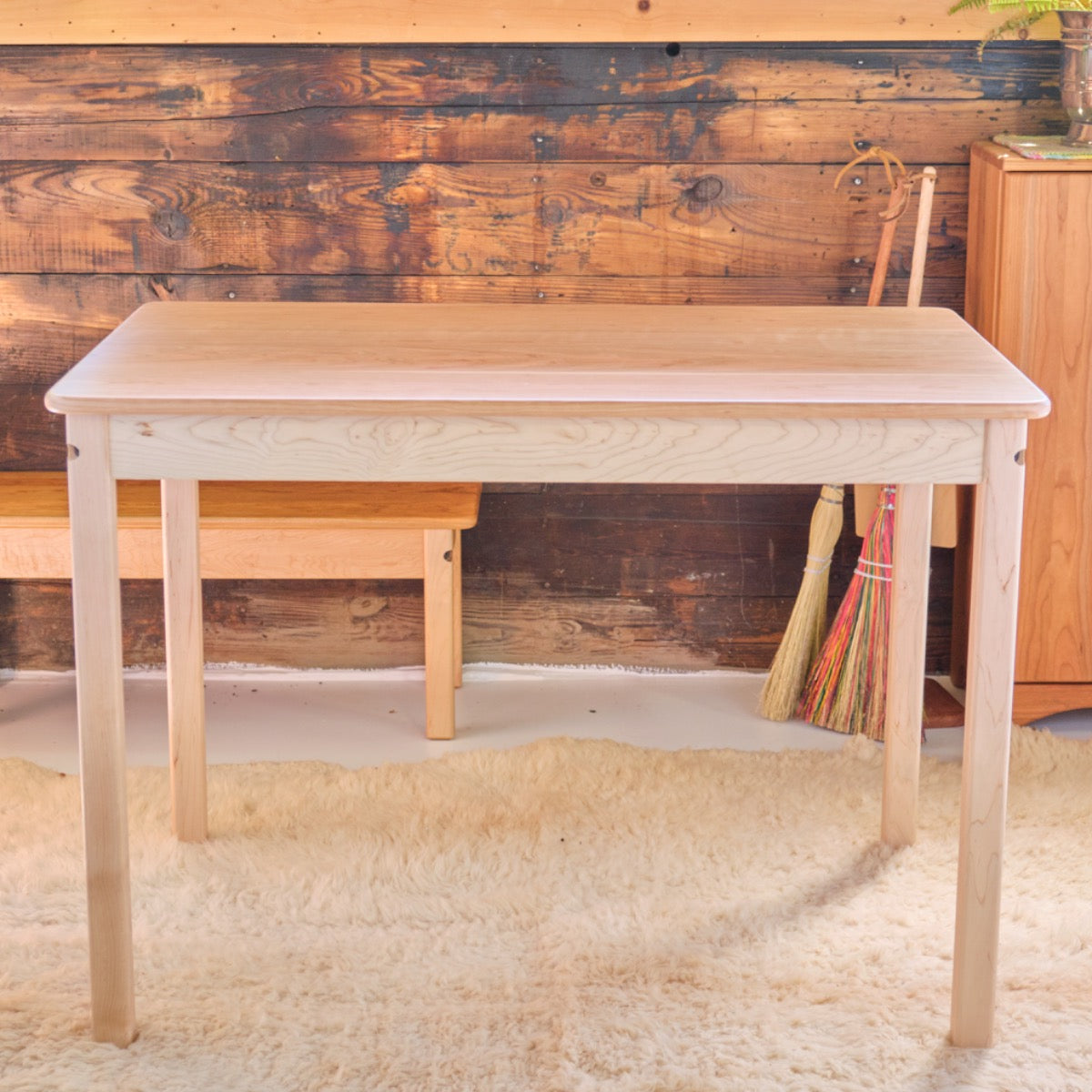 Large Simple Rectangle Table Only with Eco Water-Base Hard Finish - Child or Adult Height - 42" x 28"