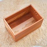 Wooden Storage Crate with Lid, Cherry Wood 15" x 10" x 8"