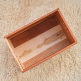 Wooden Storage Crate, Cherry Wood 15" x 10" x 8" (without lid)