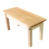 Cherry Simple Bench - 13 3/4" H x 27" L x 11" W