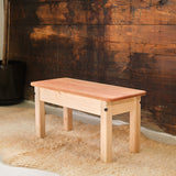 Cherry Simple Bench - 13 3/4" H x 27" L x 11" W