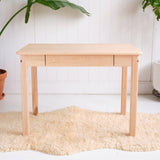 Simple Maple Wood Desk and Farmhouse Chair - 33" L x 22" D x 24" H