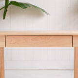 Simple Maple Wood Desk and Farmhouse Chair - 33" L x 22" D x 24" H