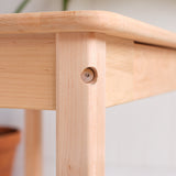 Simple Maple Wood Desk and Farmhouse Chair - 33" L x 22" D x 24" H