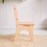 Simple Maple Wood Desk and Farmhouse Chair - 33" L x 22" D x 24" H