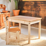 Simple Desk with Farmhouse Chair - 33" L x 22" W x 24" H - Child Size