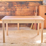 Large Cherry Wood Desk with Eco Water-based Hard Finish - Child or Adult Height - 42" L x 28" W