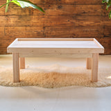 Child's Large Play Table / Activity Table with Elevated Border - All Maple Wood 42" x 28"