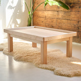 Child's Large Play Table / Activity Table with Elevated Border - All Maple Wood 42" x 28"